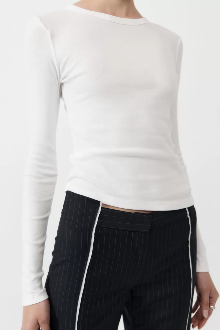 Basics | Tops | St. Agni Organic Cotton Long Sleeve Top - WHITE