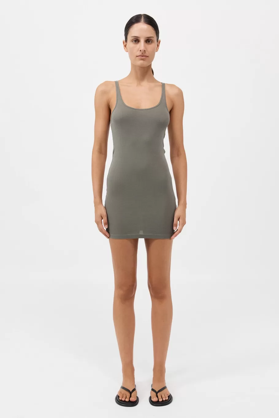 Dresses | Basics | St. Agni Organic Cotton Slip Dress - SMOKEY OLIVE