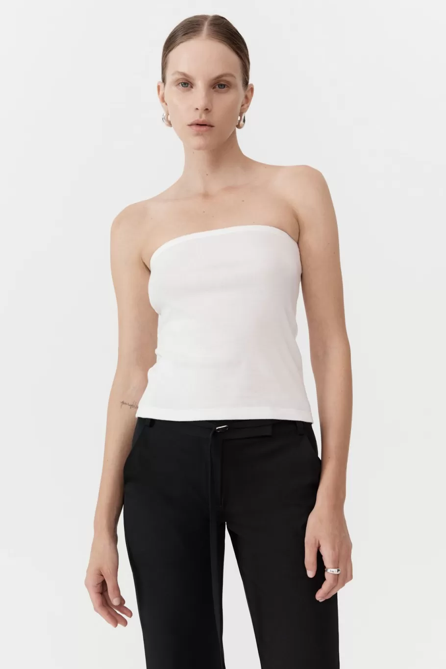 Basics | Tops | St. Agni Organic Cotton Strapless Top - WHITE