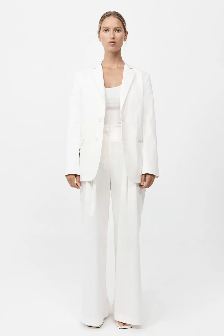 Outerwear | Tailoring | St. Agni Origami Pocket Blazer - OFF WHITE