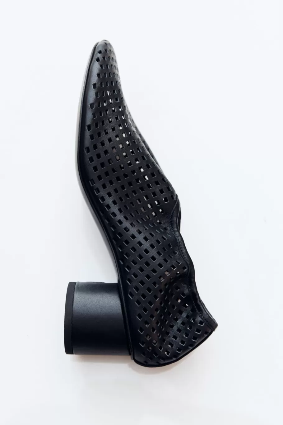 Heels | St. Agni Perforated Ballet Heel - Black