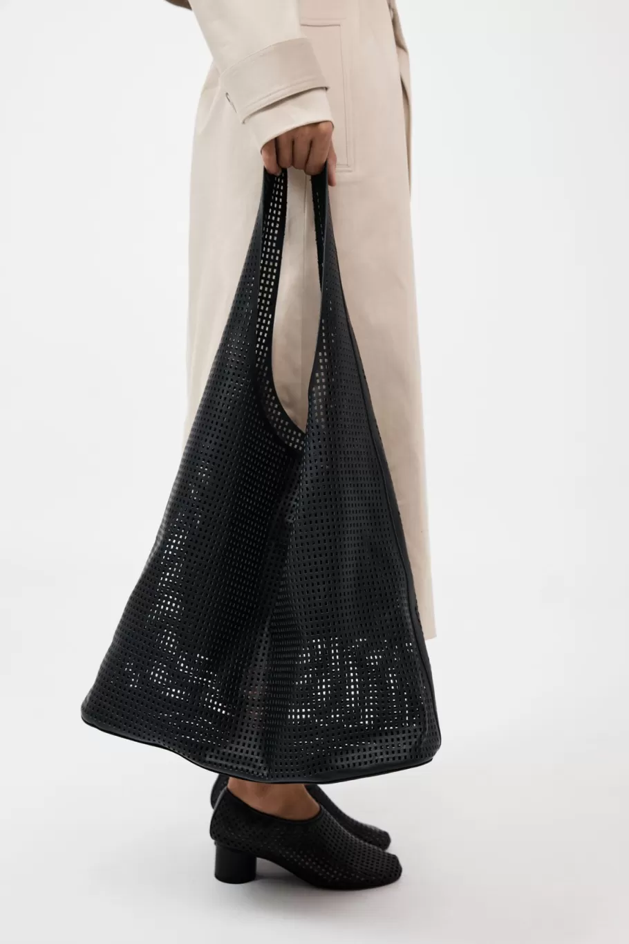 Unisex | Bags | St. Agni Perforated Soft Tote - Black