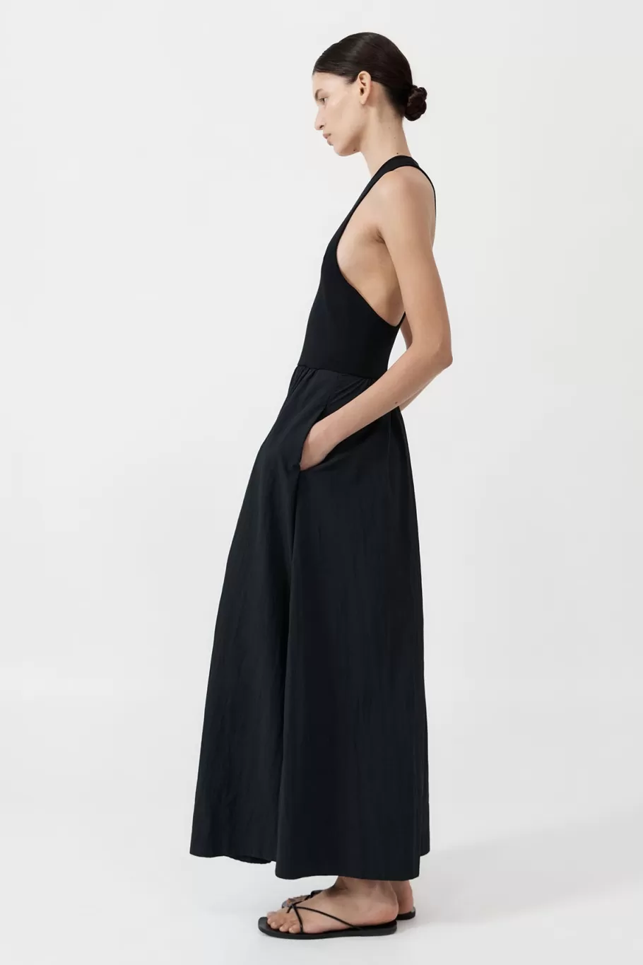 Dresses | Knitwear | St. Agni Plunge Neck Dress - Black