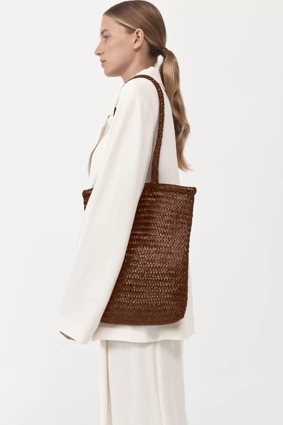 Bags | St. Agni PRE-ORDER: Bagu Woven Tote - Antique Tan