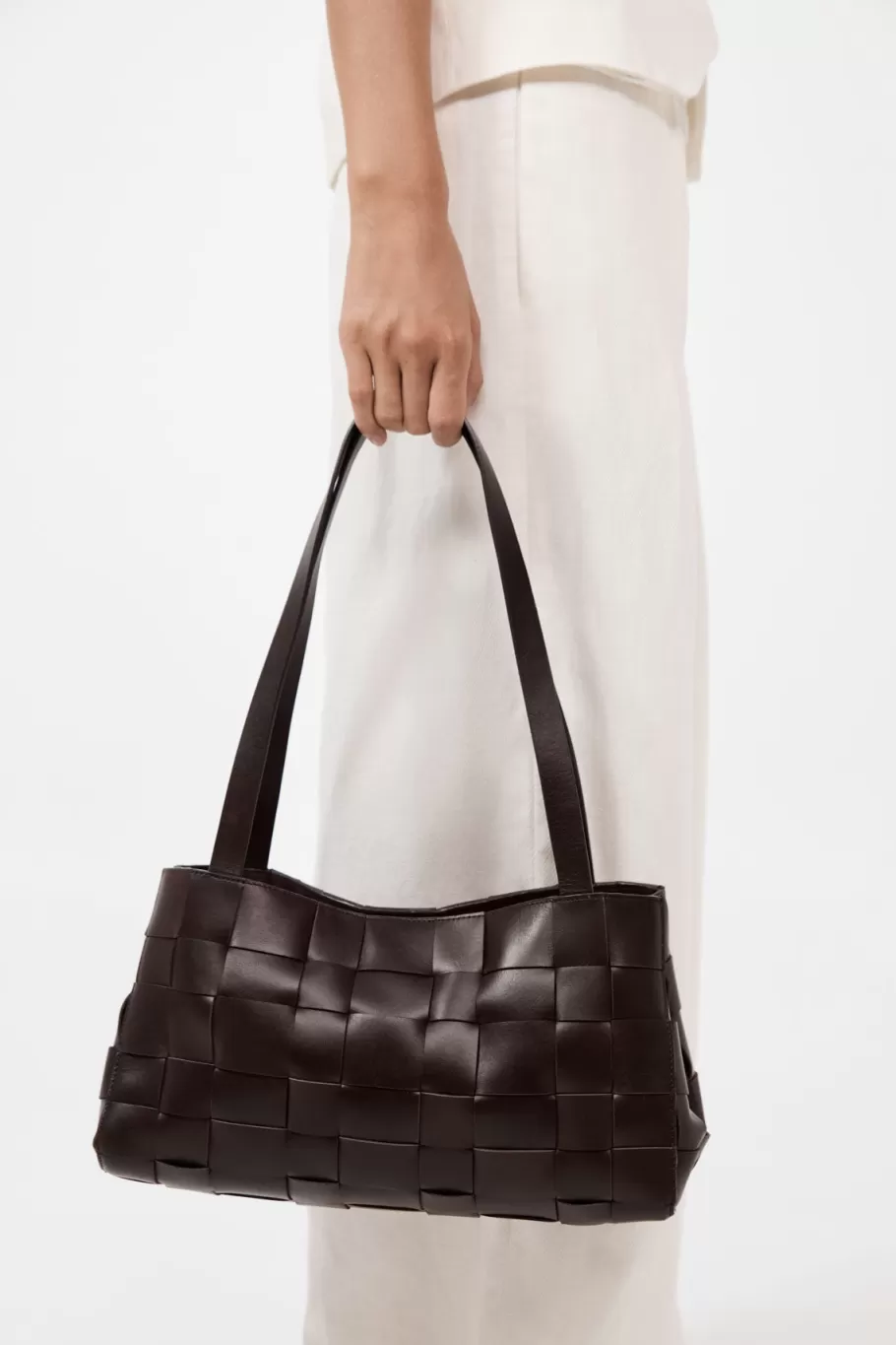 Bags | St. Agni PRE-ORDER: Slim Woven Tote - CHOCOLATE