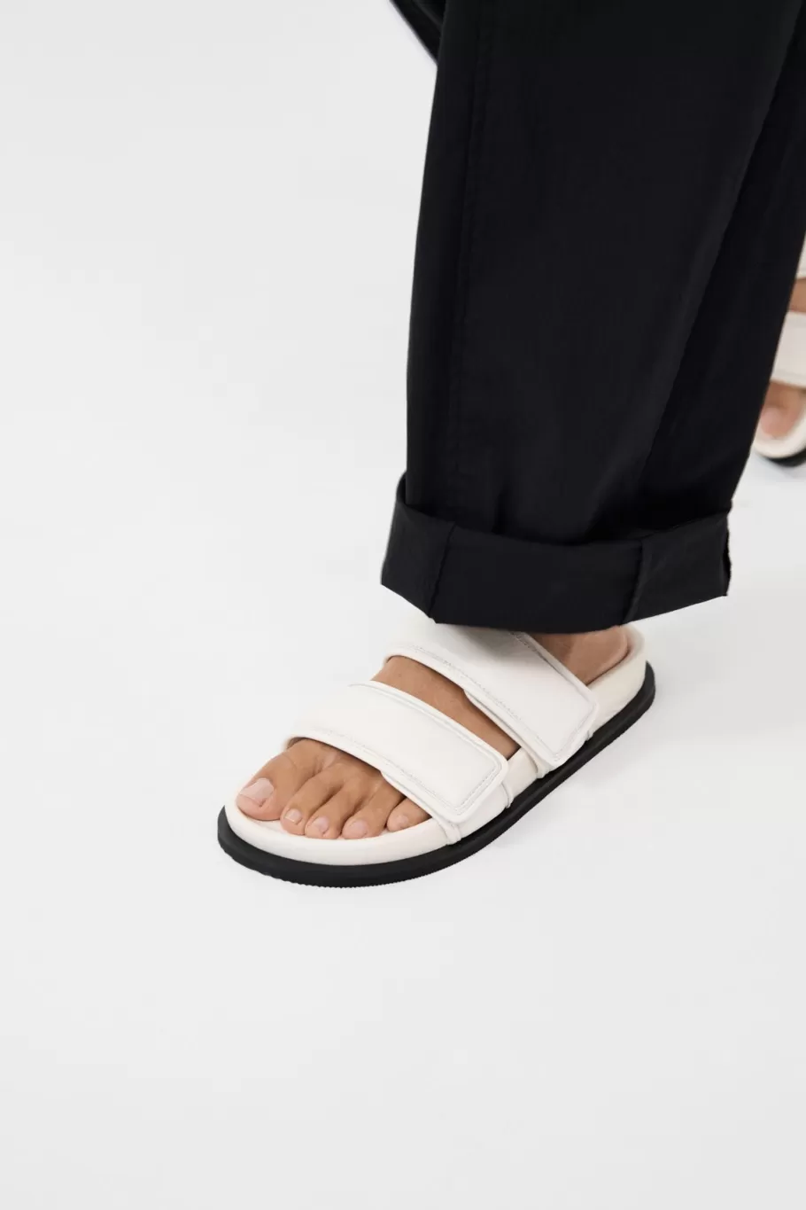 Unisex | Slides | St. Agni Quilted Leather Slide - TOFU