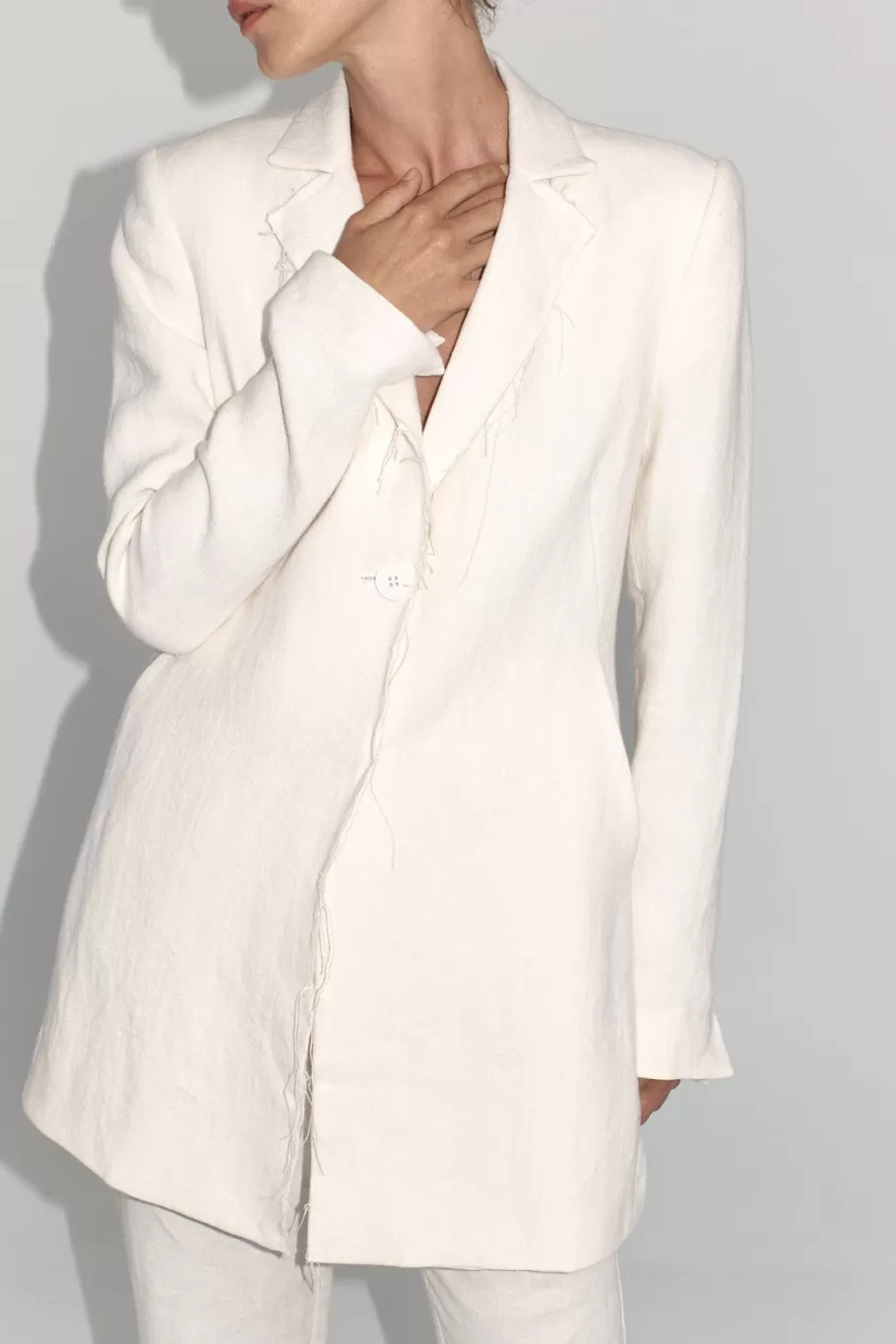 Outerwear | St. Agni Raw Edge Blazer - IVORY