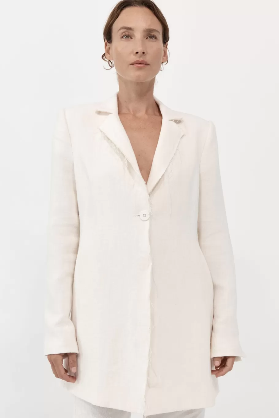 Outerwear | St. Agni Raw Edge Blazer - IVORY