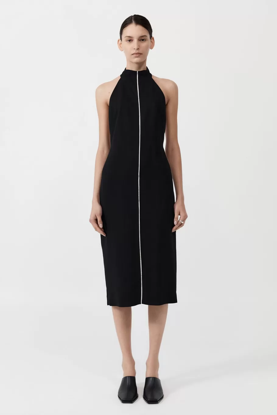 Dresses | St. Agni Raw Edge Halter Dress - Black