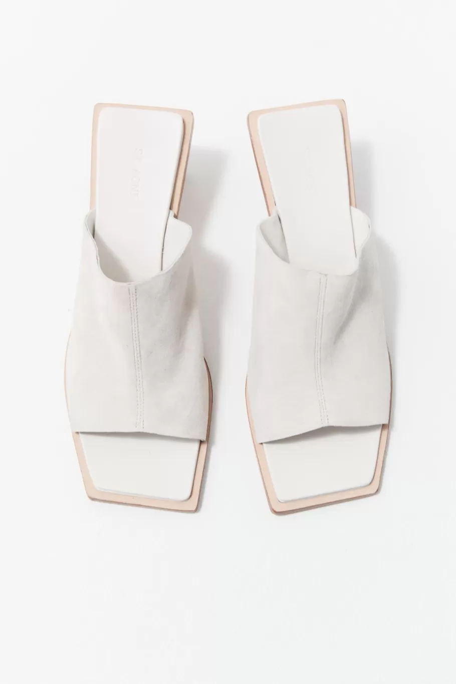 Heels | St. Agni Raw Edge Heel - WHITE