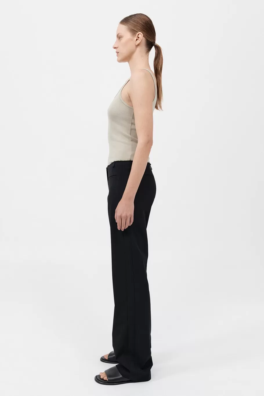 Tailoring | Pants | St. Agni Raw Edge Pants - BLACK