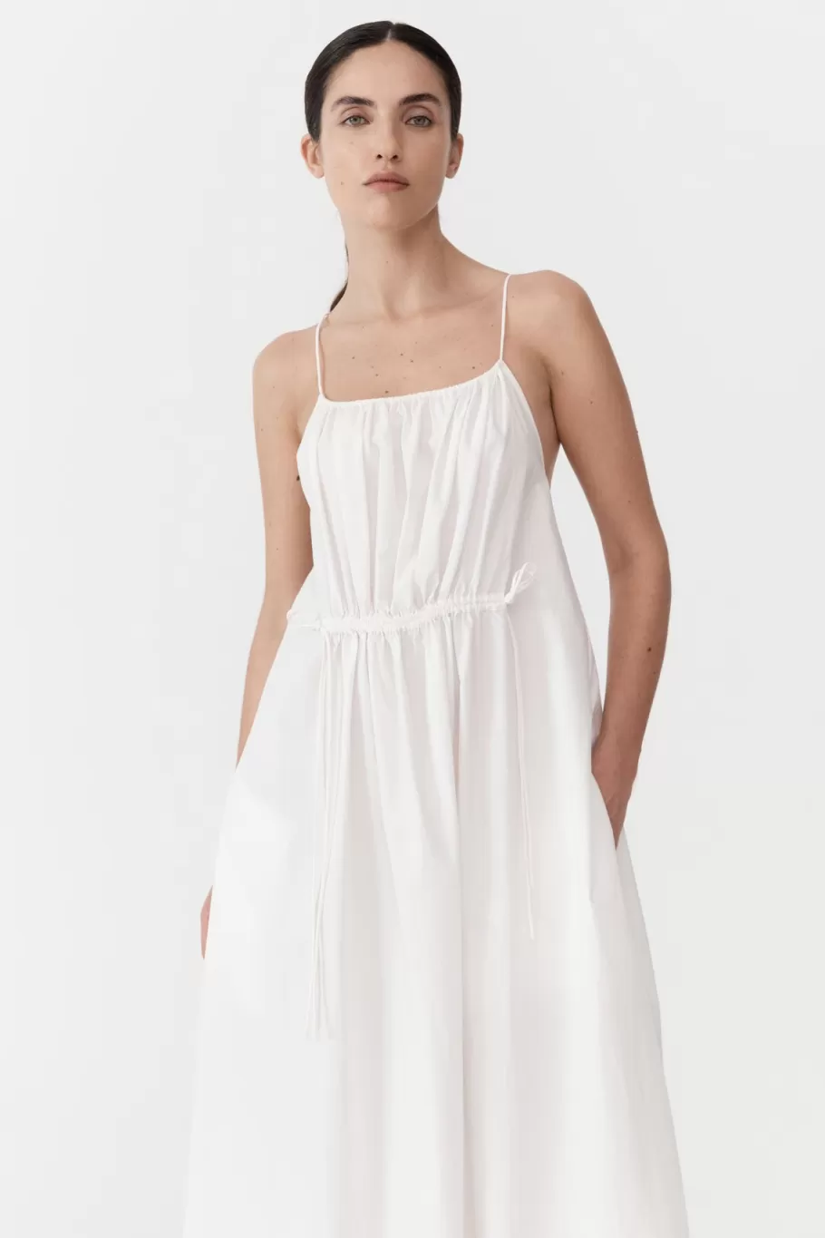 Dresses | St. Agni Relaxed Drawstring Dress - WHITE