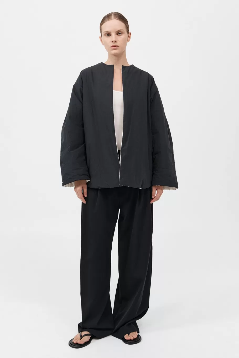 Outerwear | Unisex | St. Agni Reversible Pillow Jacket - Black/Cloud