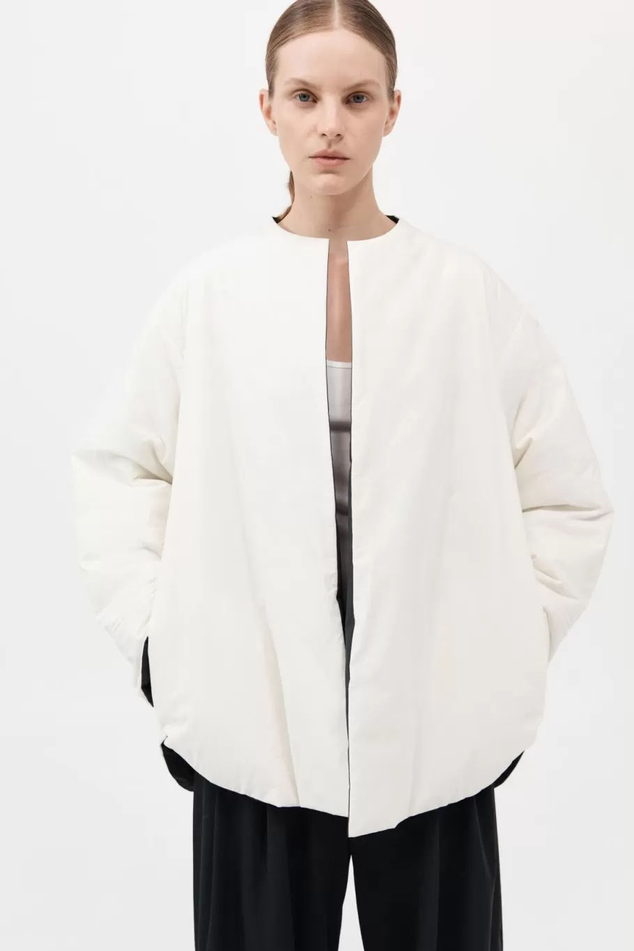 Outerwear | Unisex | St. Agni Reversible Pillow Jacket - Black/Cloud