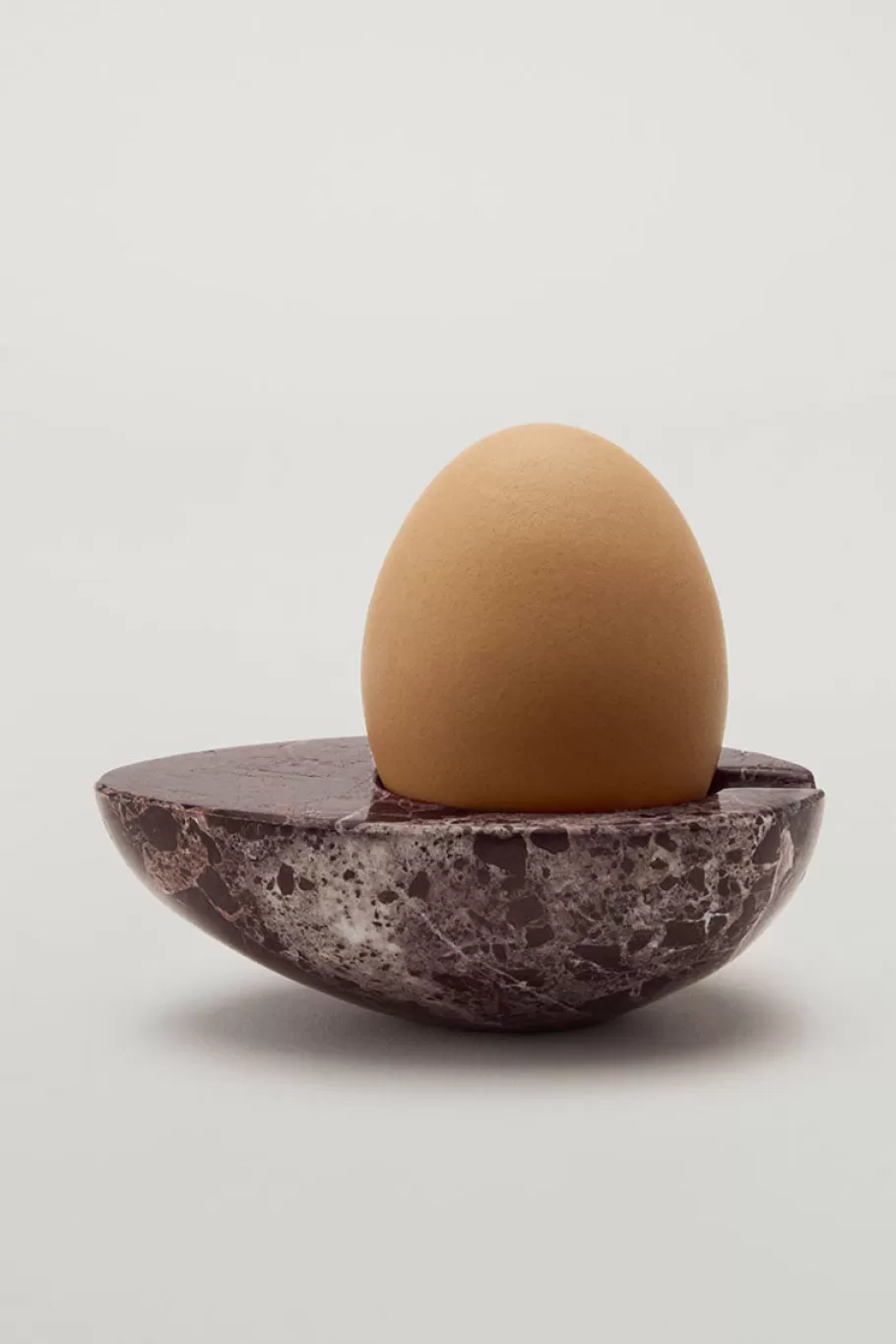 Objects | St. Agni Rosso Levanto Marble Sauna Egg Cup - By Binu Binu