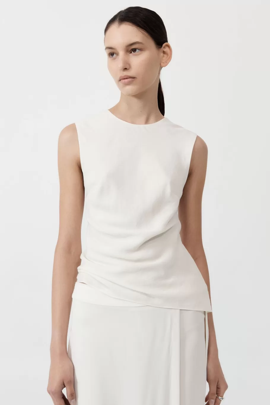 Tops | St. Agni Rouleau Tie Top - PORCELAIN