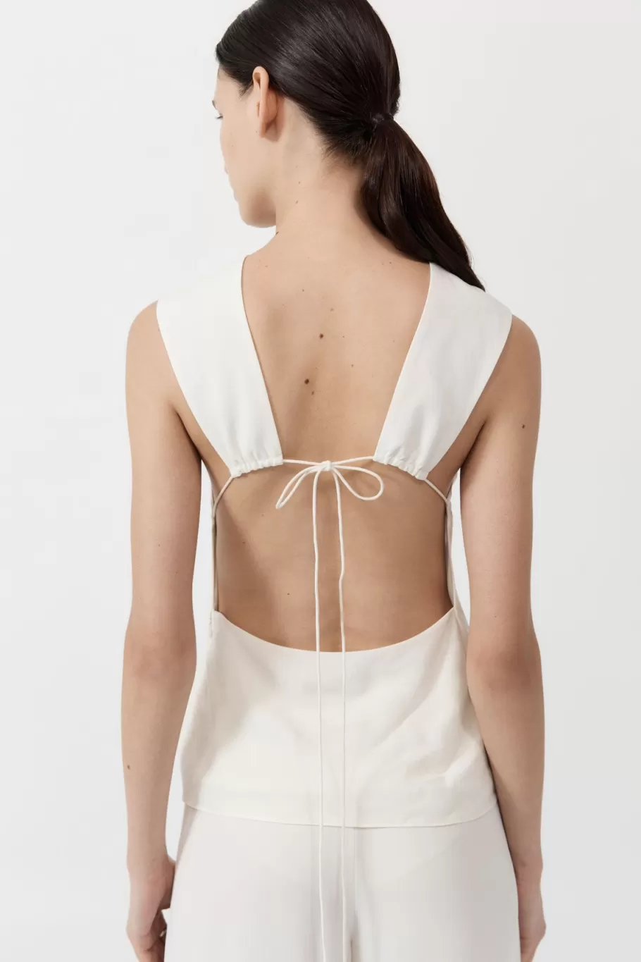 Tops | St. Agni Rouleau Tie Top - PORCELAIN