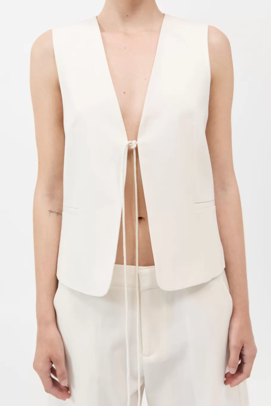 Tops | Tailoring | St. Agni Rouleau Vest - MILK