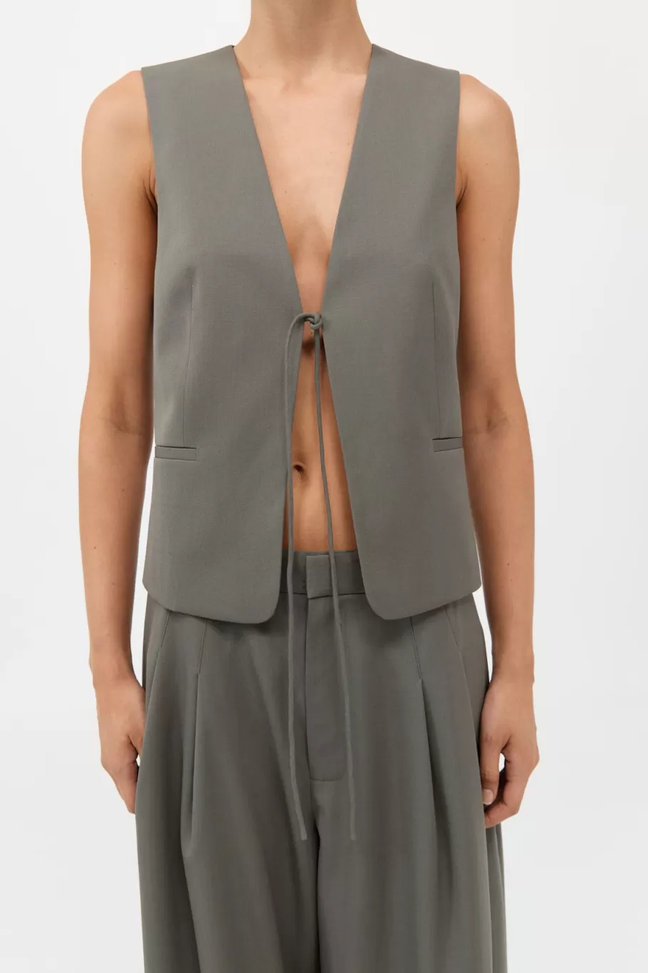 Tops | Tailoring | St. Agni Rouleau Vest - SMOKEY OLIVE