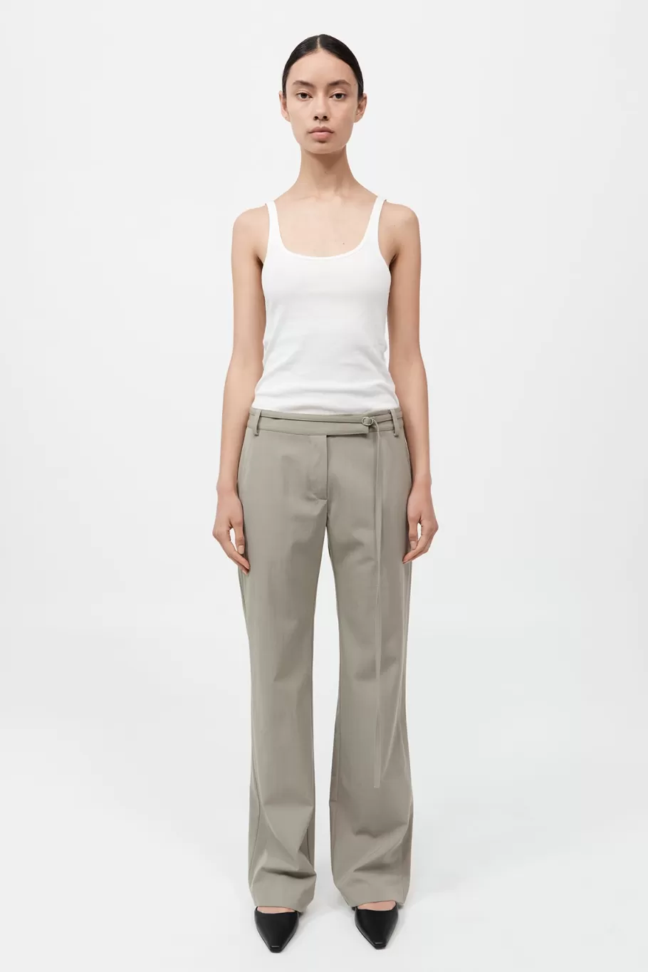 Tailoring | Pants | St. Agni 90s Panelled Pants - MOSS GREY