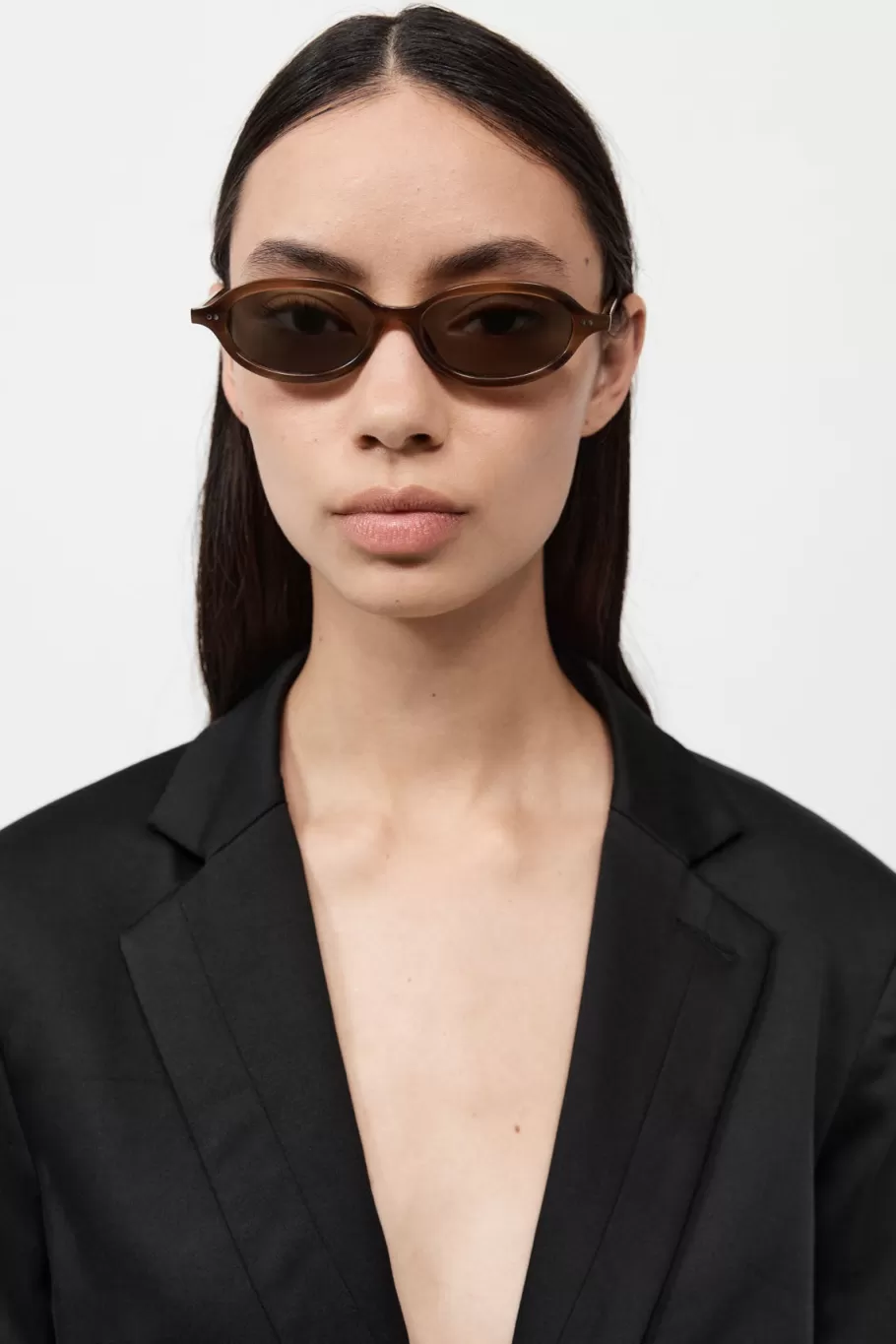 Eyewear | St. Agni 90s Slim Oval Sunglasses - TORTOISESHELL