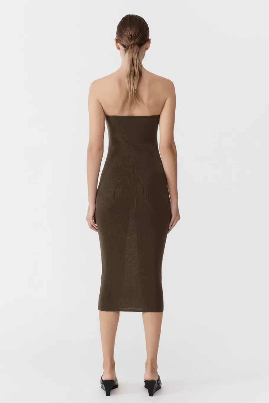 Dresses | Knitwear | St. Agni 90s Strapless Knit Midi Dress - KELP