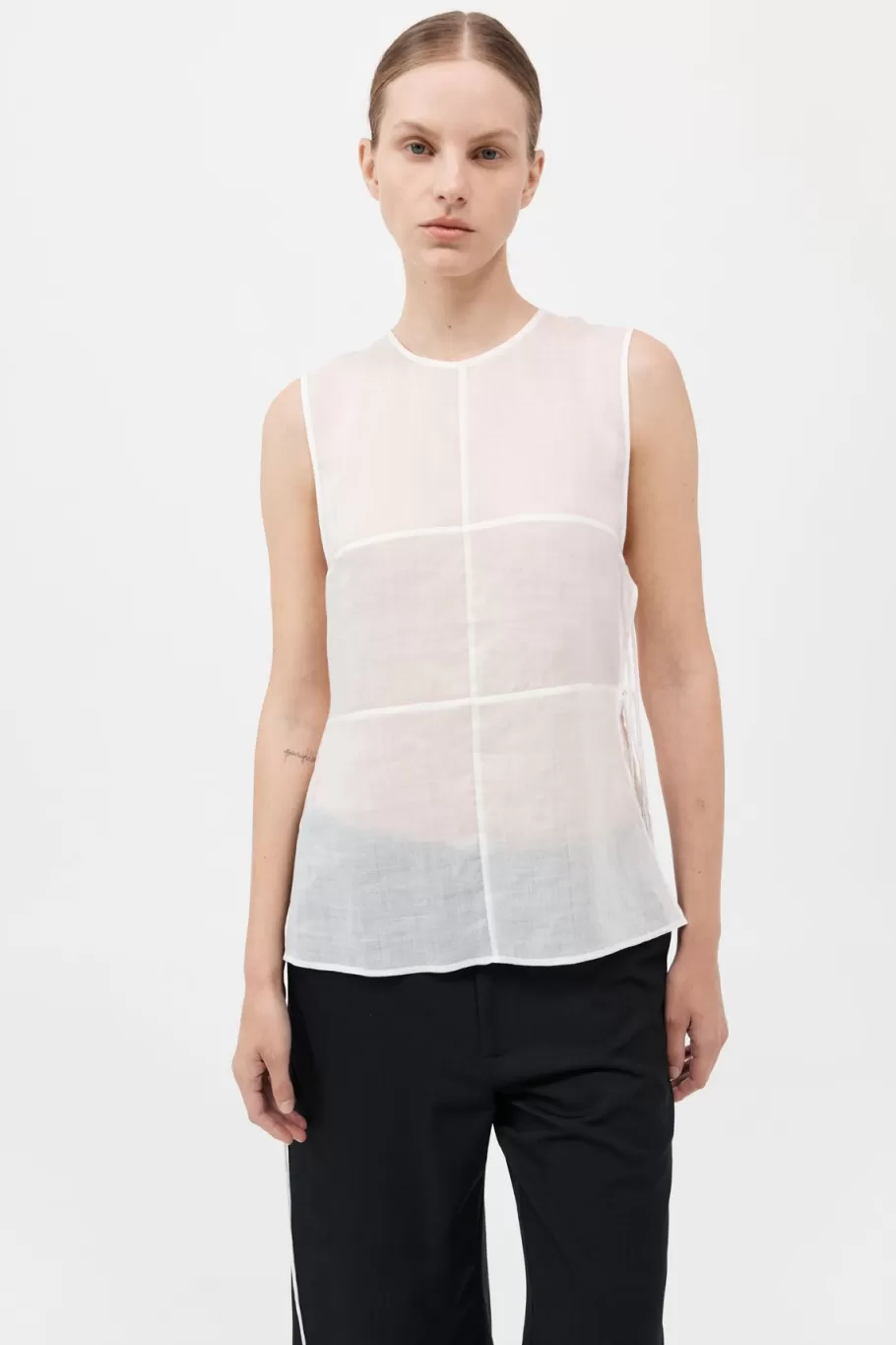 Tops | St. Agni Semi Sheer Patchwork Top - SALT