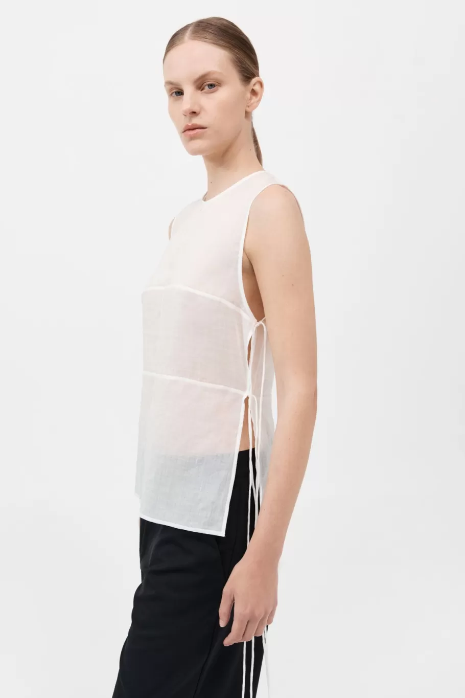 Tops | St. Agni Semi Sheer Patchwork Top - SALT