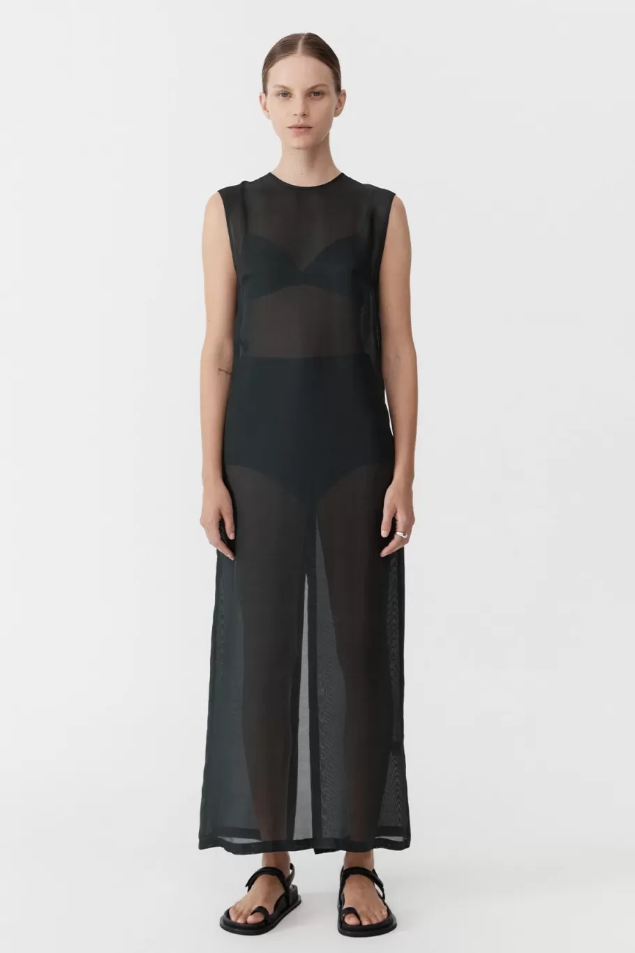 Dresses | St. Agni Sheer Silk Gauze Dress - Soot