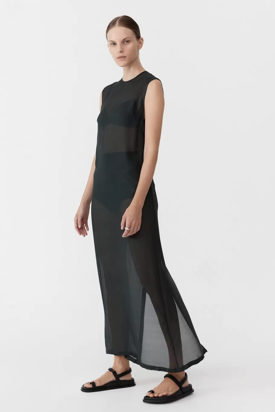 Dresses | St. Agni Sheer Silk Gauze Dress - Soot