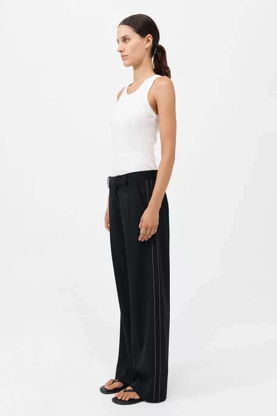 Tailoring | Pants | St. Agni Side Stripe Pants - Black