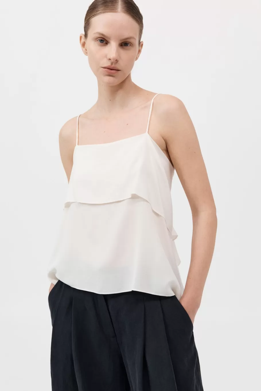 Tops | St. Agni Silk Drape Top - TOFU