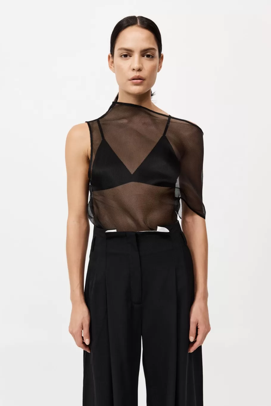 Tops | St. Agni Silk Mesh Top - Black