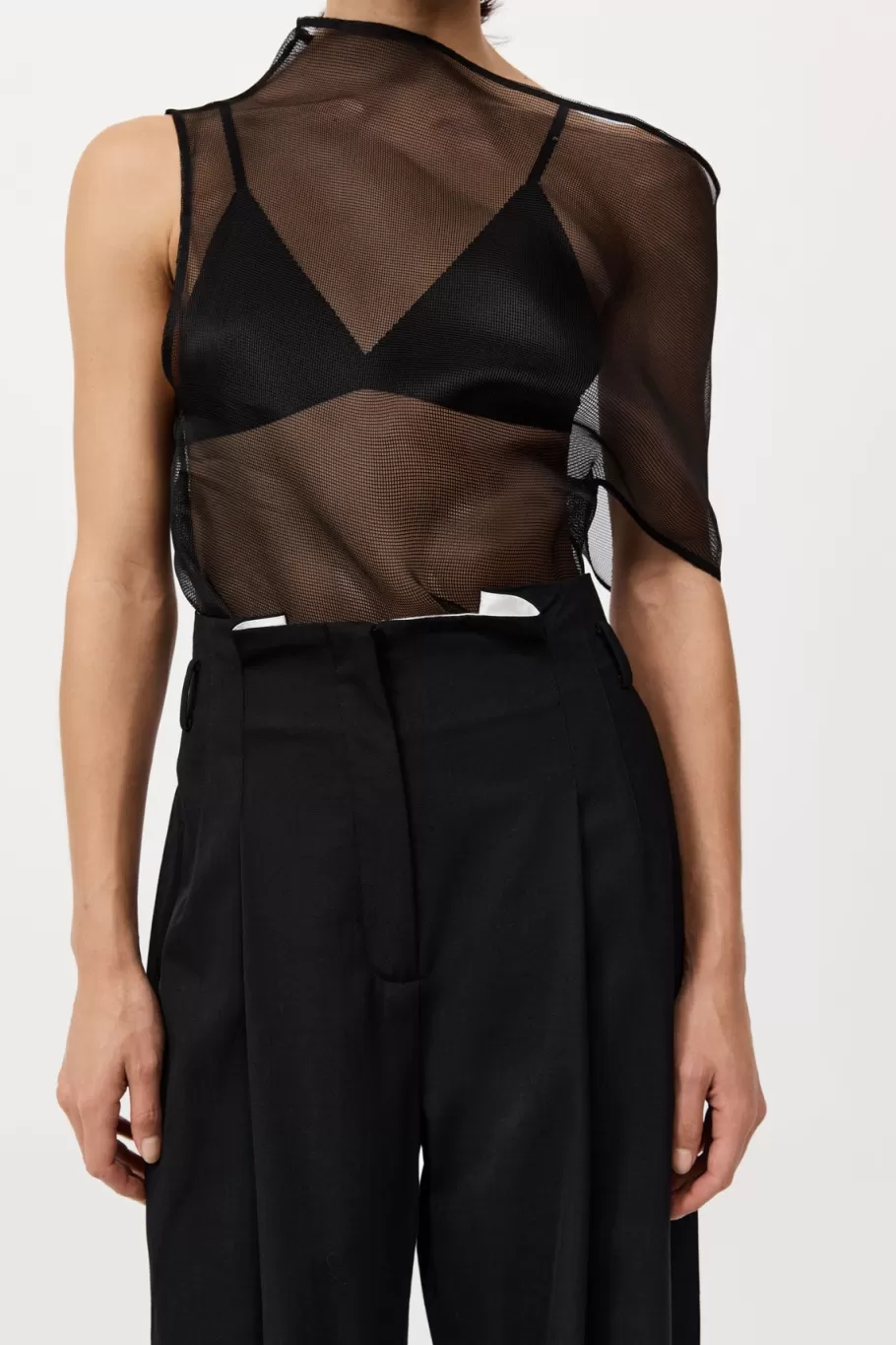 Tops | St. Agni Silk Mesh Top - Black