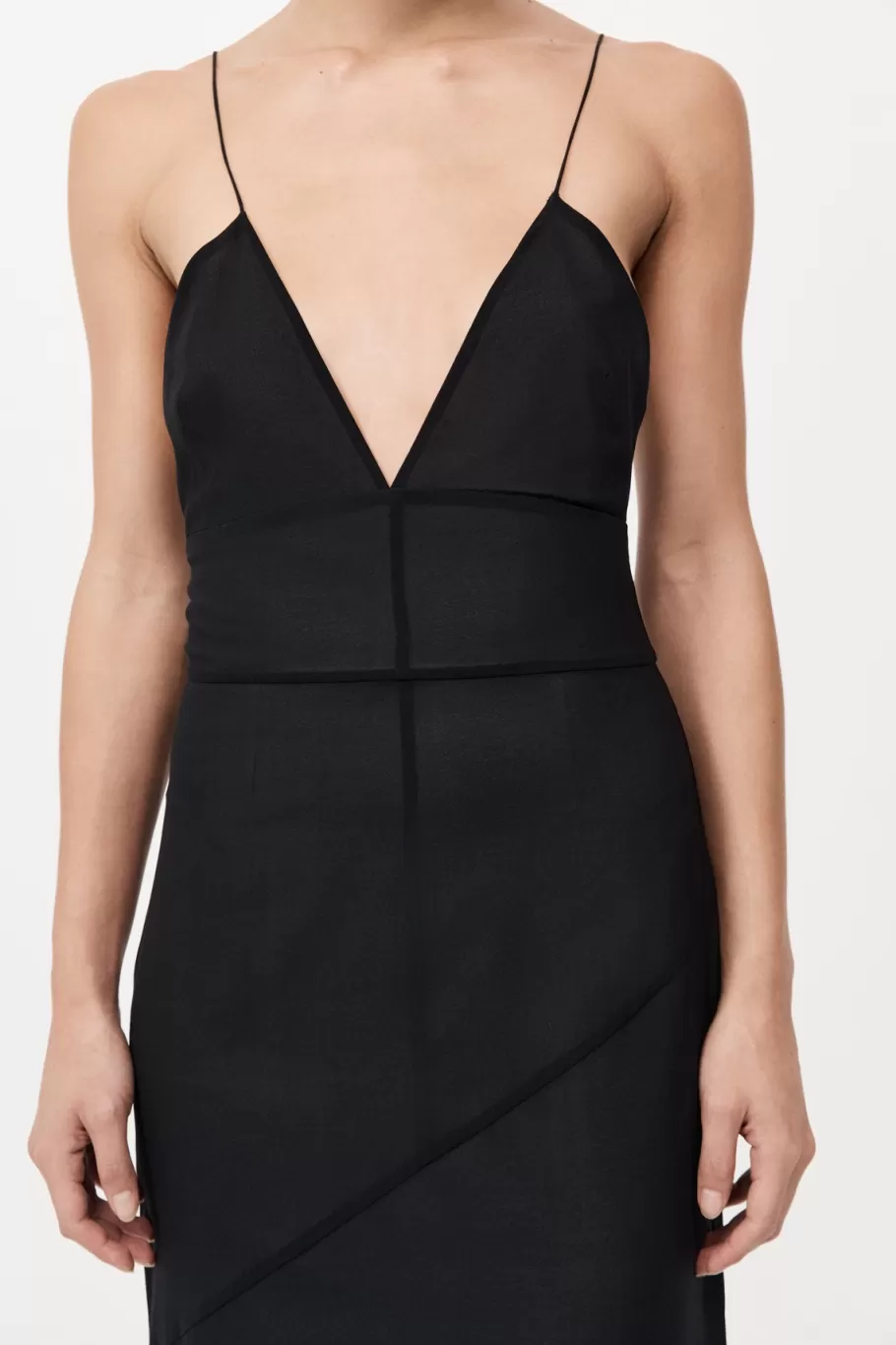 Dresses | St. Agni Silk Panelled Slip Dress - Black