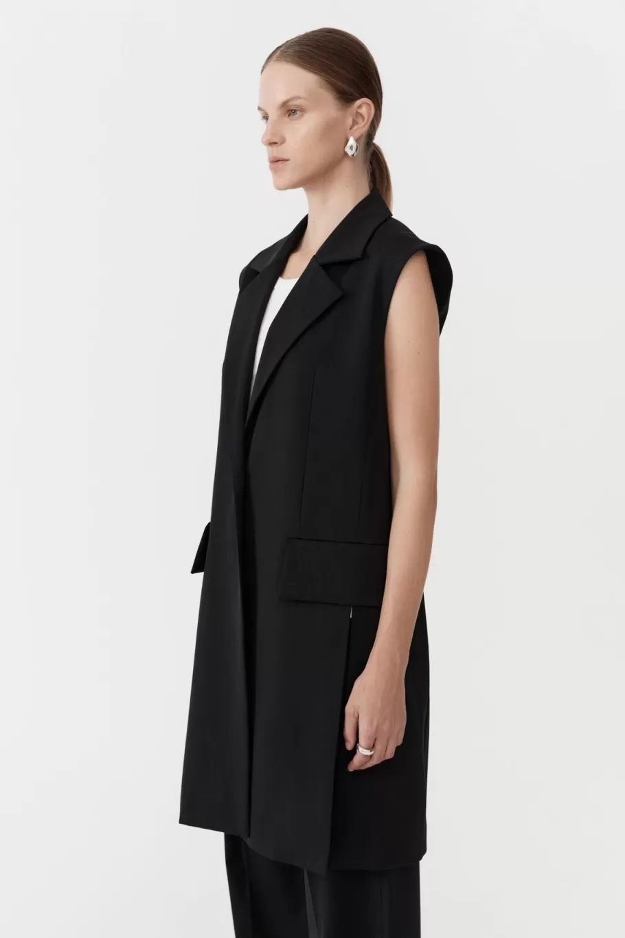 Outerwear | Tailoring | St. Agni Sleeveless Tailored Blazer - Black