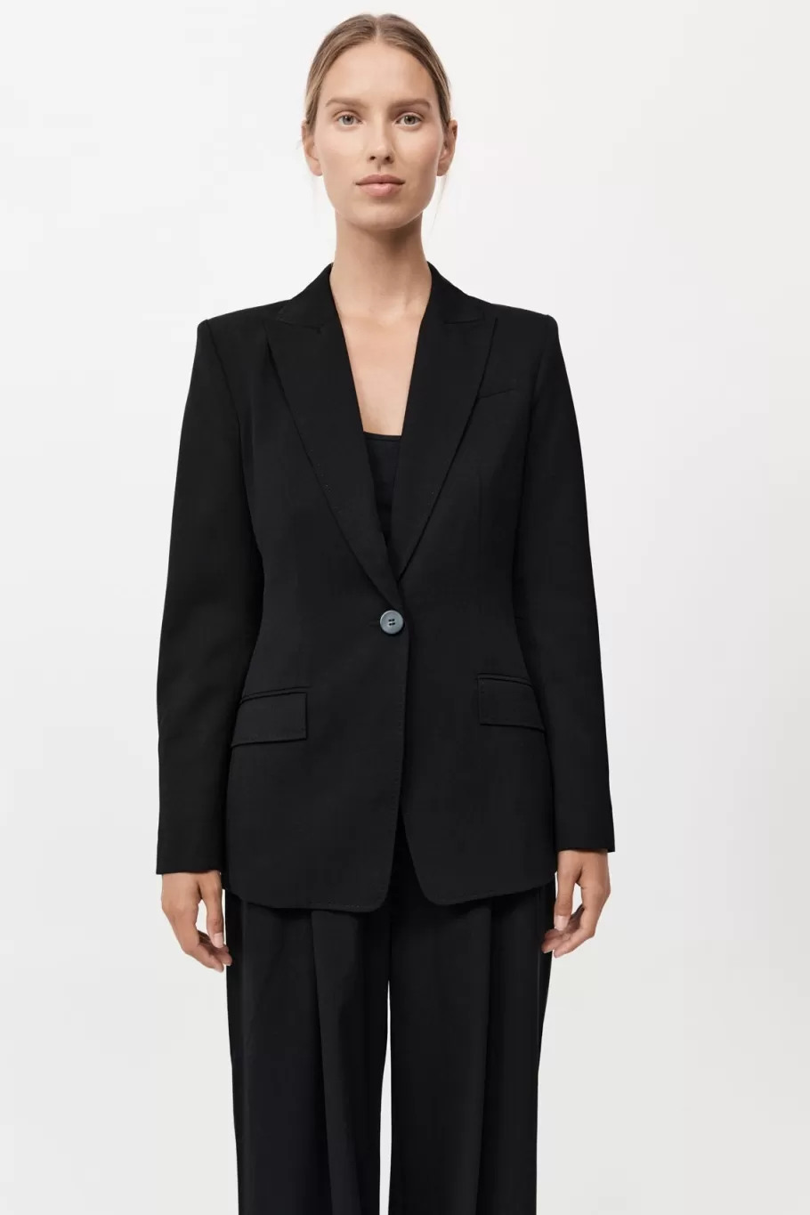 Tailoring | Outerwear | St. Agni Slim Cut Out Blazer - Black