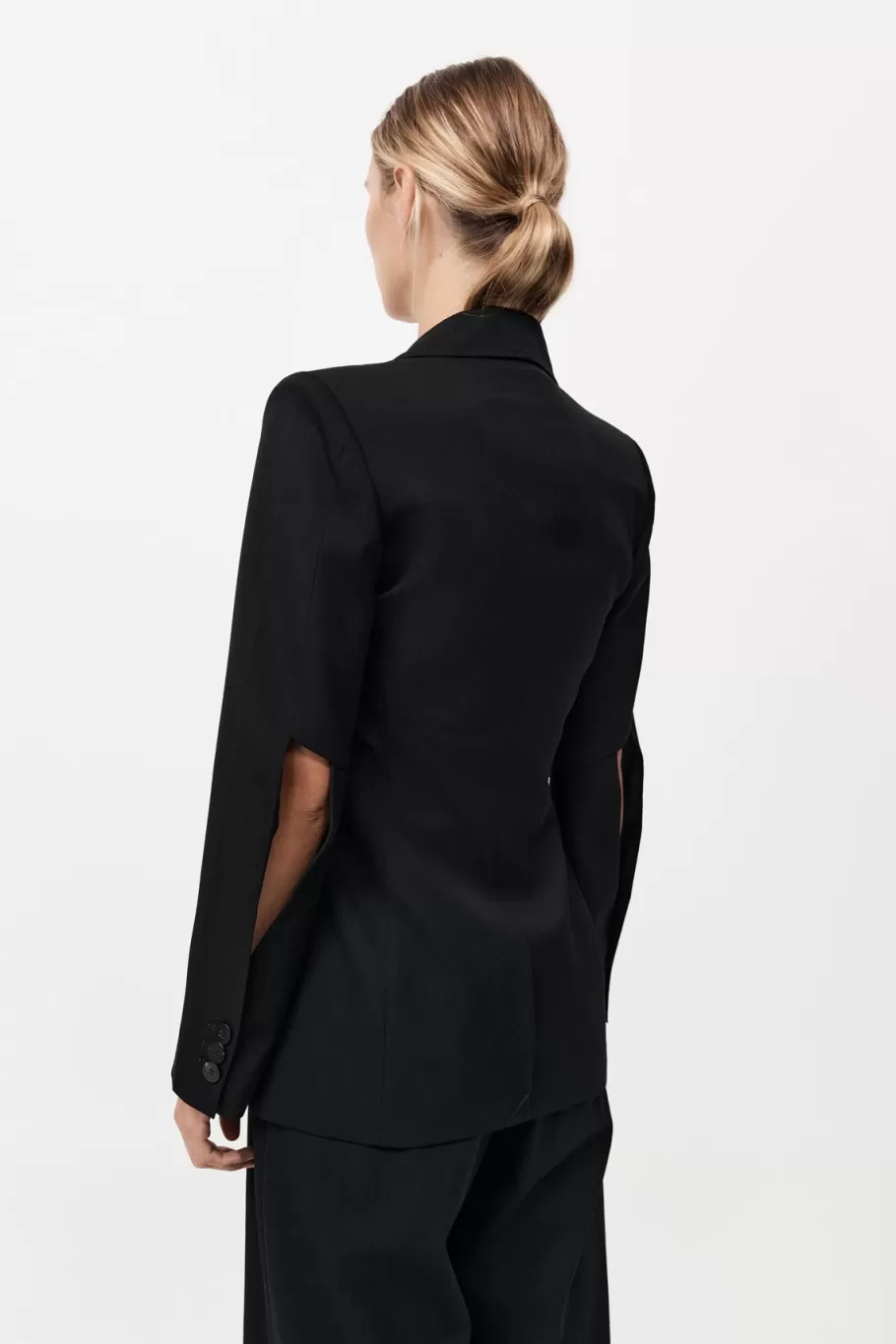 Tailoring | Outerwear | St. Agni Slim Cut Out Blazer - Black