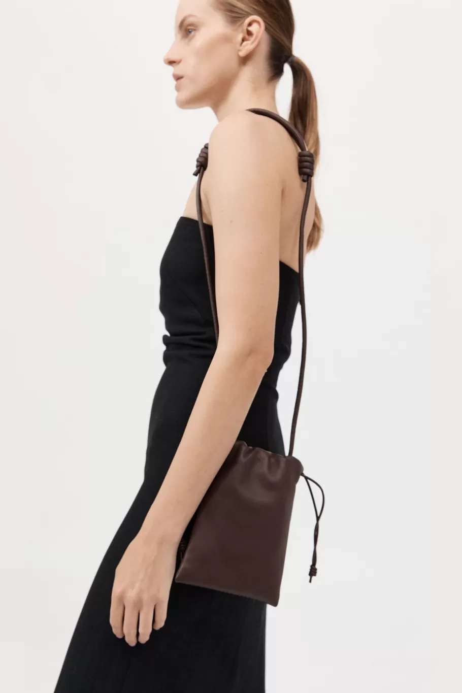 Bags | St. Agni Soft Drawstring Pouch - CHOCOLATE