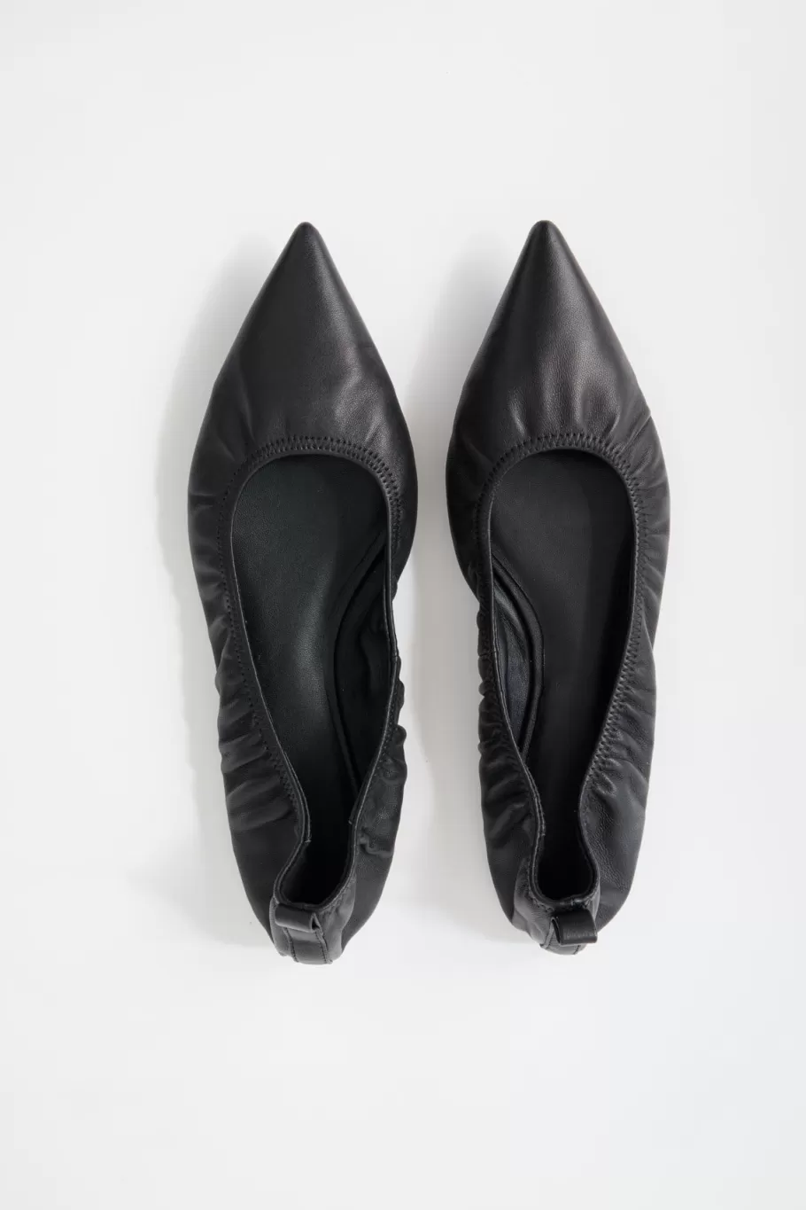 Flats | St. Agni Soft Leather Flat - BLACK