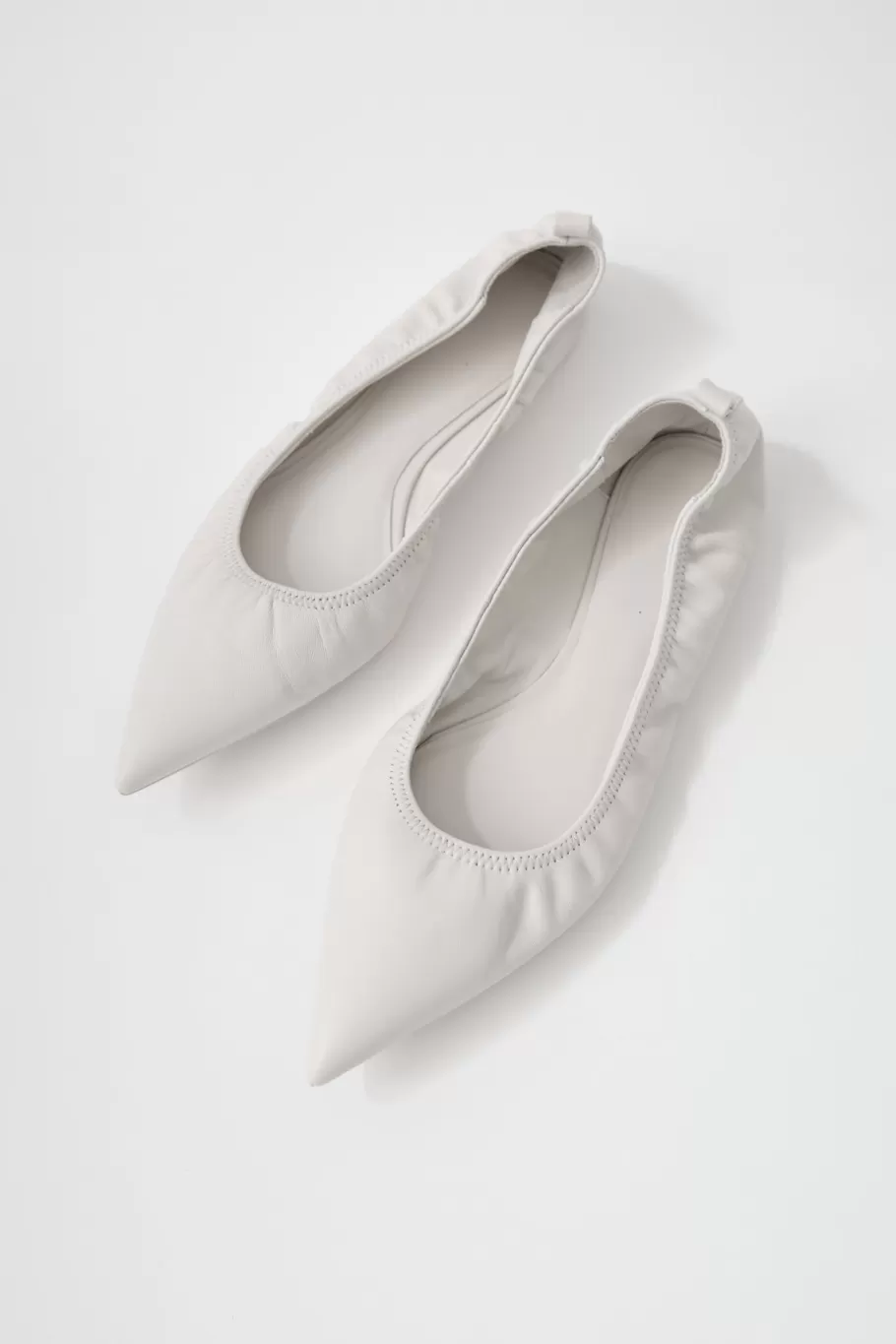 Flats | St. Agni Soft Leather Flat - COOL WHITE