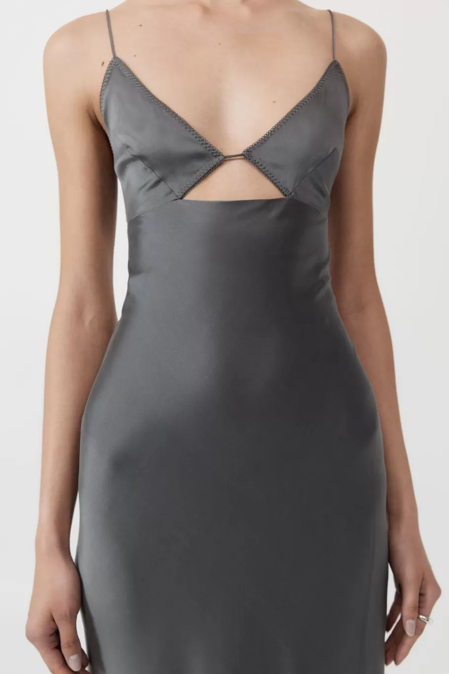 Dresses | St. Agni Soft Silk Bra Bias Slip - PEWTER GREY