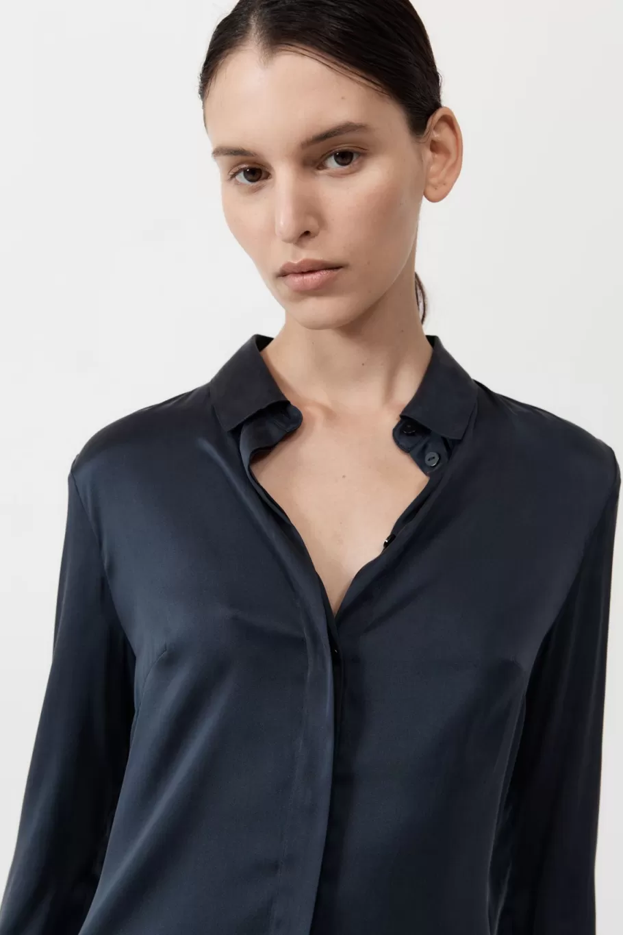 Tops | Shirts | St. Agni Soft Silk Shirt - INKWELL