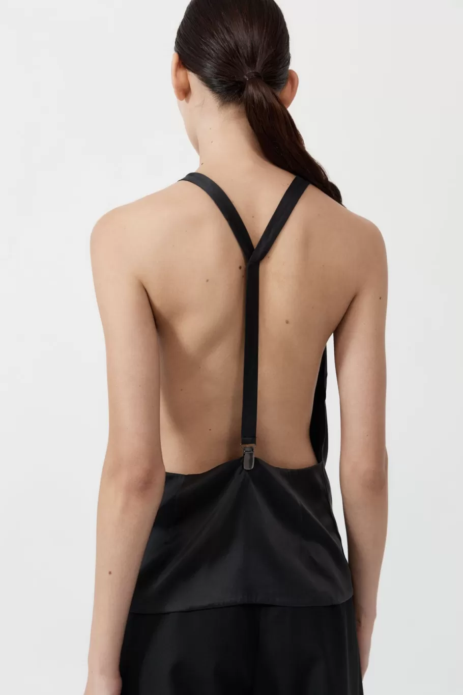 Tops | St. Agni Soft Silk Suspender Top - BLACK