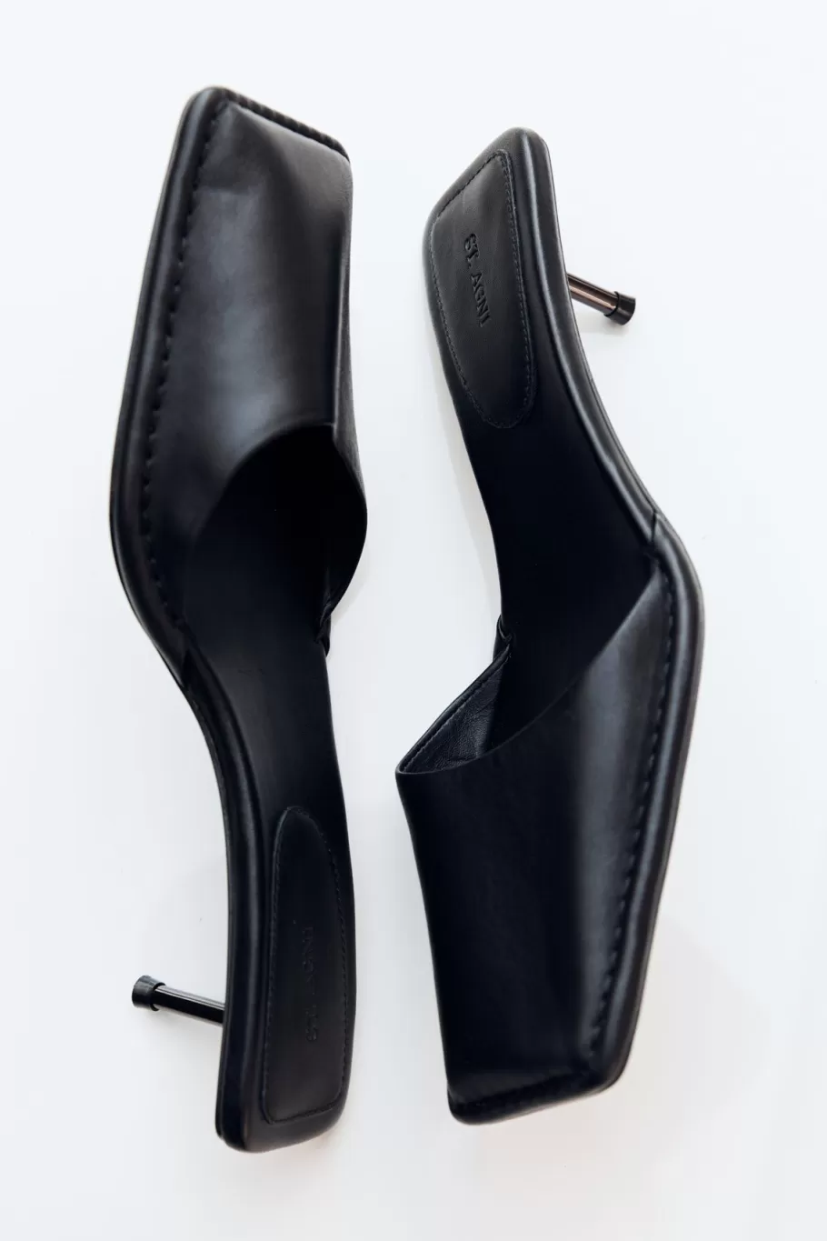 Heels | St. Agni Soft Square Toe Heel - BLACK