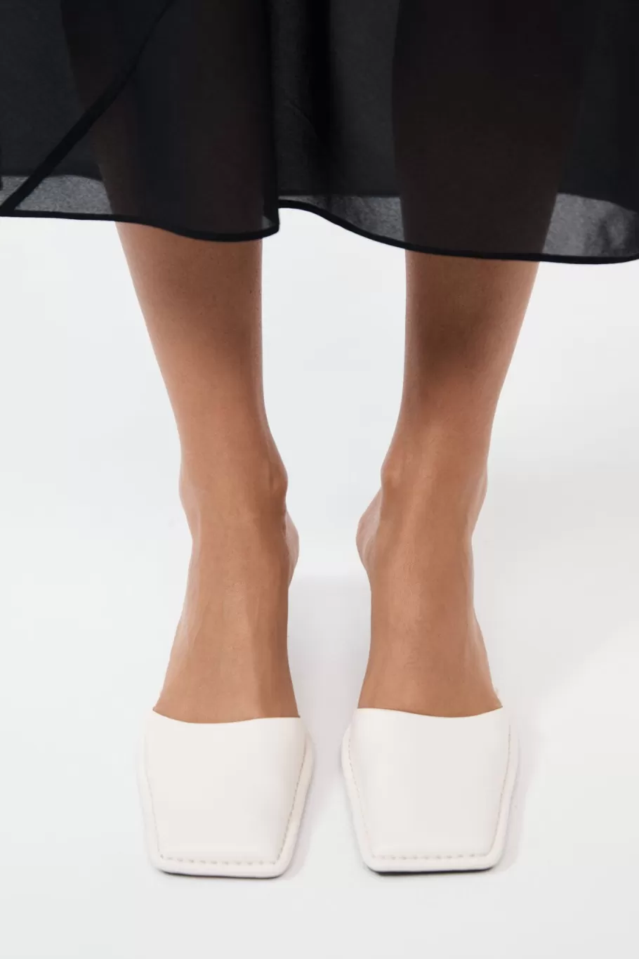 Heels | St. Agni Soft Square Toe Heel - TOFU