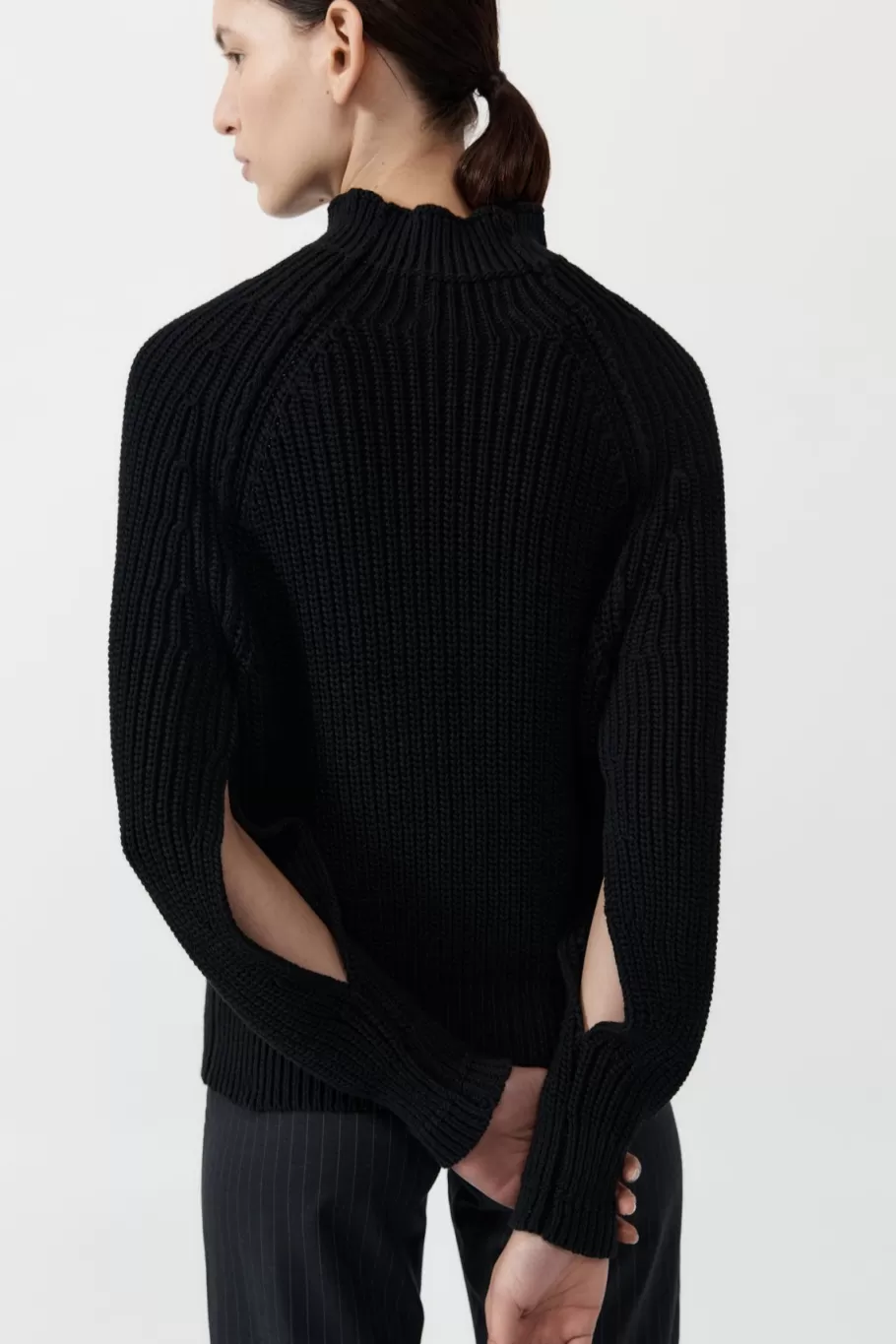 Jumpers | Knitwear | St. Agni Split Sleeve Jumper - BLACK