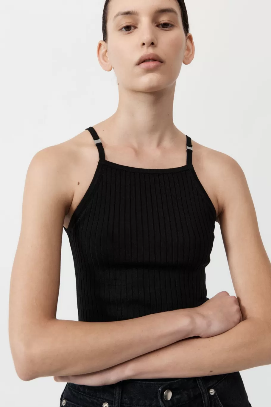 Basics | Tops | St. Agni Square Tank - BLACK