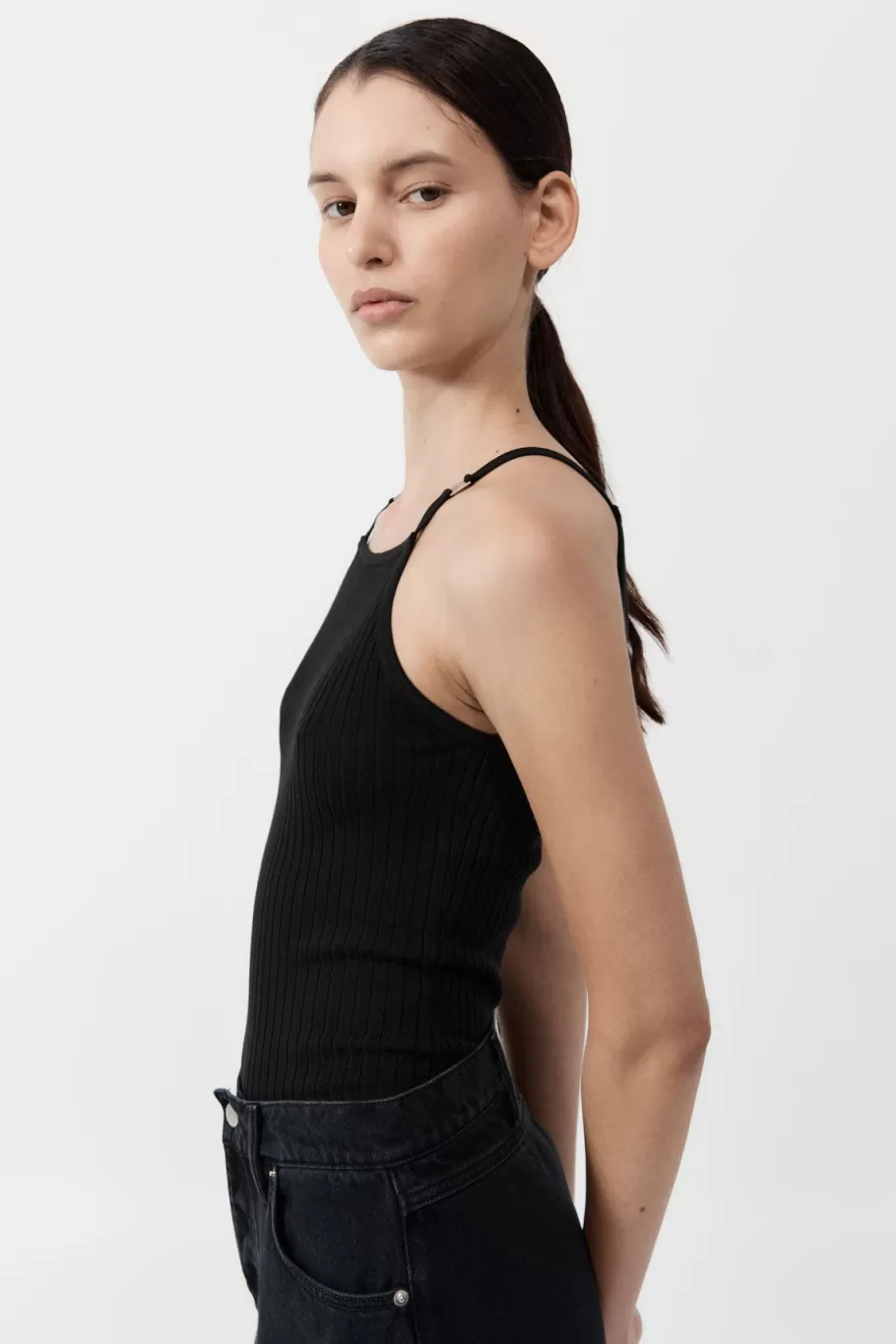 Basics | Tops | St. Agni Square Tank - BLACK