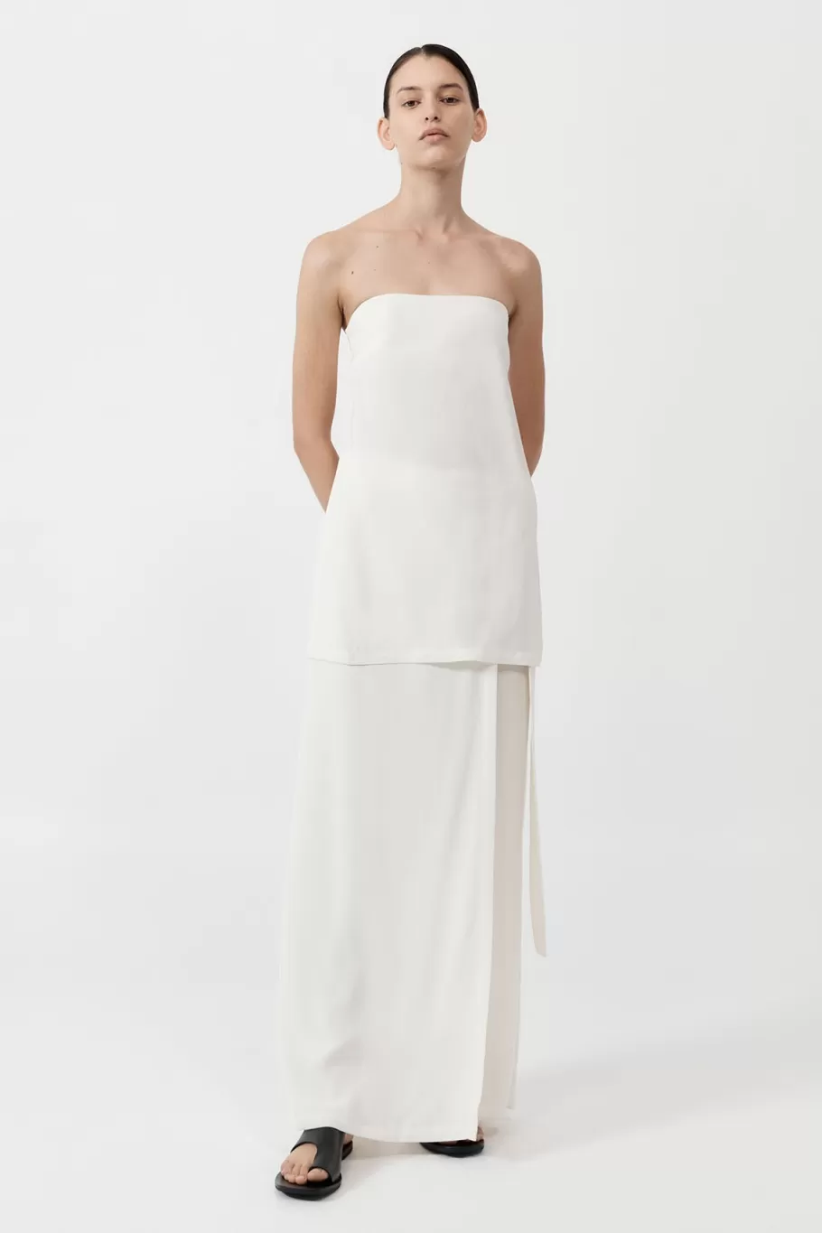 Tops | St. Agni Strapless Buckle Back Top - OFF WHITE